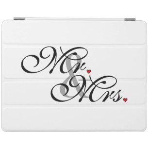 Mr. and Mrs. Husband Wife His Her Newly Weds iPad Smart Cover