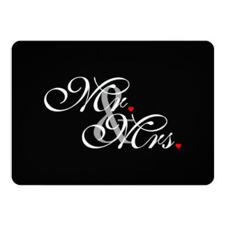 Mr. and Mrs. Husband Wife His Hers Newly Weds Card