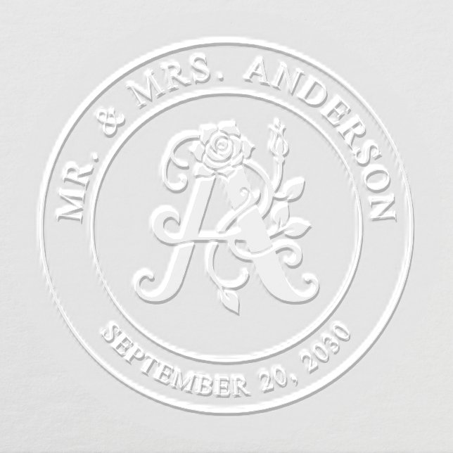 Mr and Mrs Initial A Wedding Embosser (Design)