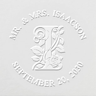 Mr and Mrs Initial I Wedding Embosser