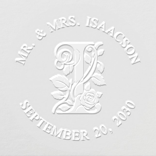 Mr and Mrs Initial I Wedding Embosser (Design)
