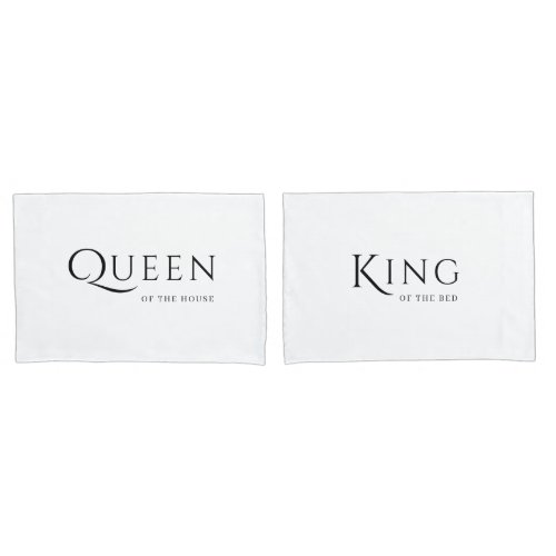 Mr and Mrs King and Queen Couple Pillowcases