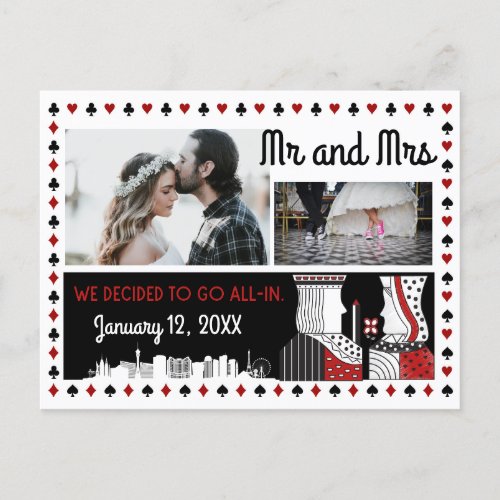 Mr and Mrs Las Vegas Elopement Announcement