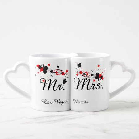 Mr And Mrs Las Vegas Wedding Coffee Mug Set