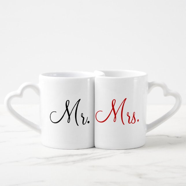 Mr. and Mrs. Lovers' Mug Set (Front Nesting)