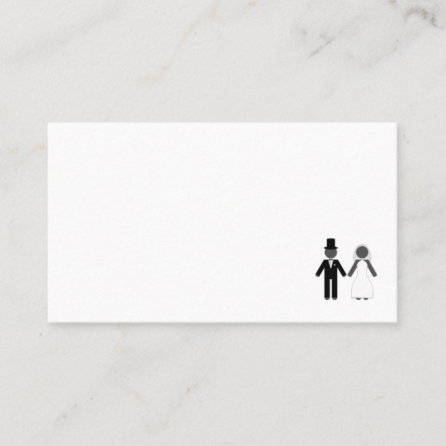Mr and Mrs Married place card (Front)