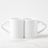 Mr and Mrs | Modern Script Personalized Coffee Mug Set (Back Nesting)