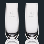 Mr and Mrs | Modern Script Personalized Name Stemless Champagne Flute<br><div class="desc">"Mr and Mrs" Modern Script Personalized Couple Gift

Perfect as wedding gifts for newlywed,  wedding anniversary gifts,  Valentine's day gifts and gift for any occasions.</div>