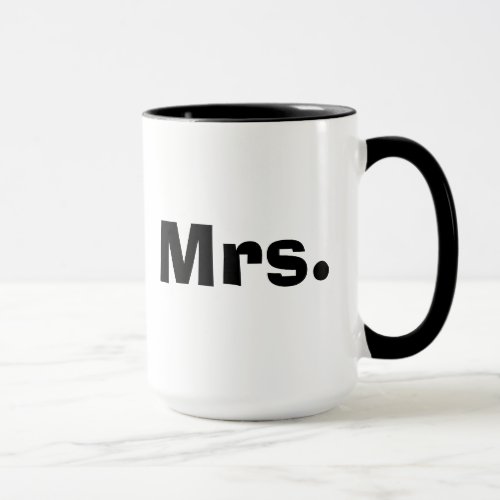 Mr and Mrs mugs _ black and white couples mug set