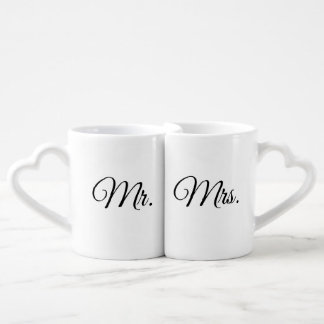 Mr. and Mrs. Mugs (with heart shaped handles)