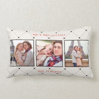 Mr. and Mrs. Multi Photo Pillow