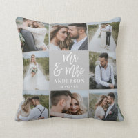 Mr and Mrs multi photo wedding family gift