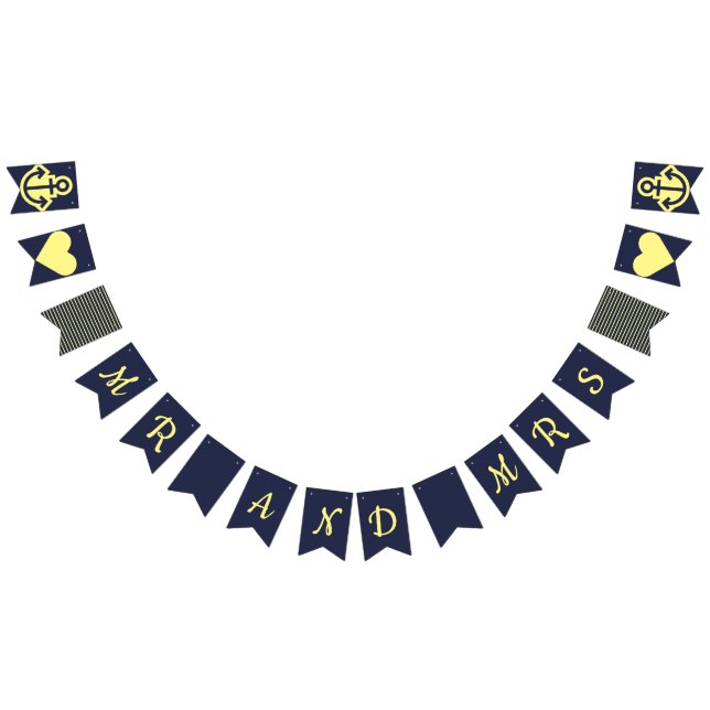 Mr and Mrs Nautical Bunting Bunting Flags (All)