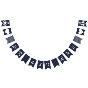 Mr and Mrs Nautical Bunting Flags
