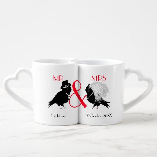 Mr And Mrs Newlywed Couple Personalized Wedding Coffee Mug Set
