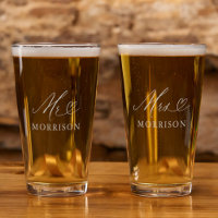 Mr and Mrs Newlywed Typography Wedding