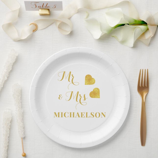 Mr. and Mrs. Paper Plates (Wedding)