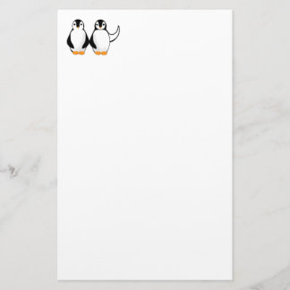 Mr. and Mrs. Penguin Design Stationery
