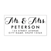 Mr and Mrs Personalized Rubber Stamp