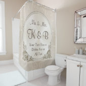 Mr and Mrs Personalized Shower Curtain (In Situ)