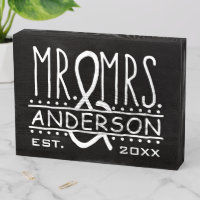 Mr and Mrs Personalized Wedding Last Name Est Date