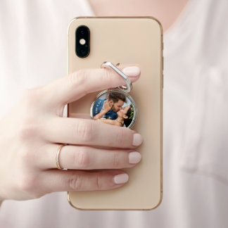Mr and Mrs Personalized Wedding Photo Phone Ring Stand