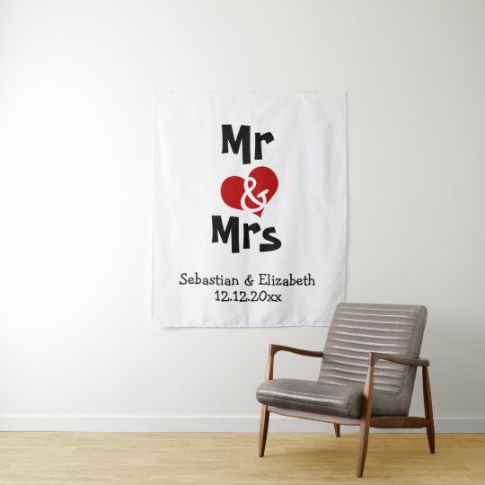 Mr And Mrs Photo Backdrop Personalized Wedding Zazzle Mr And Mrs Photo Backdrop Personalized Wedding