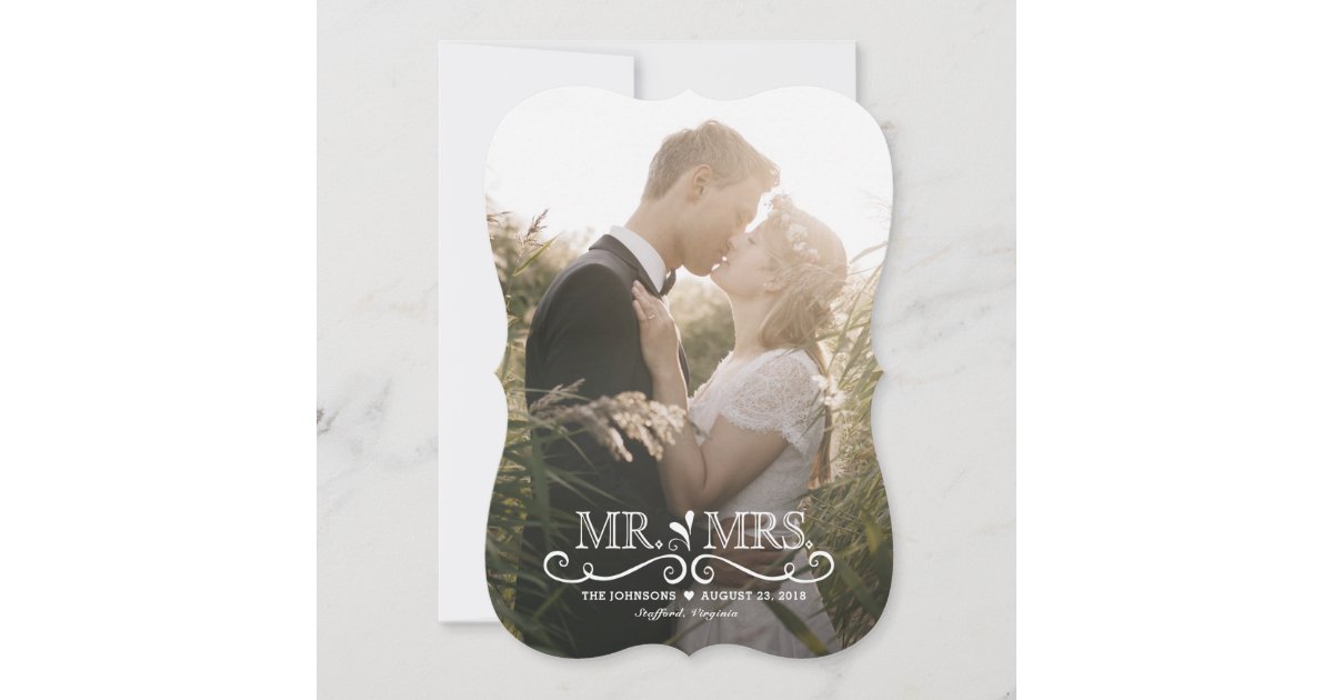 Mrs. Photo Mr and Mrs | photo wedding announcement | Zazzle