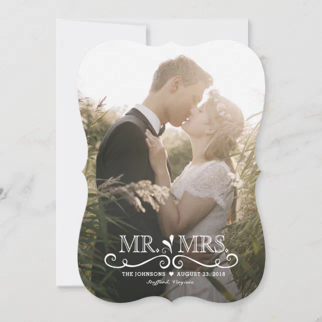 Mrs. Photo Mr and Mrs | photo wedding announcement | Zazzle