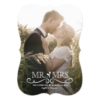 Mr and Mrs | photo wedding announcement