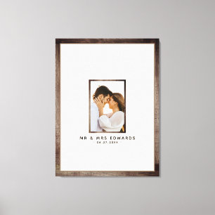 Mr And Mrs Photo Wedding Guest Book Canvas Print