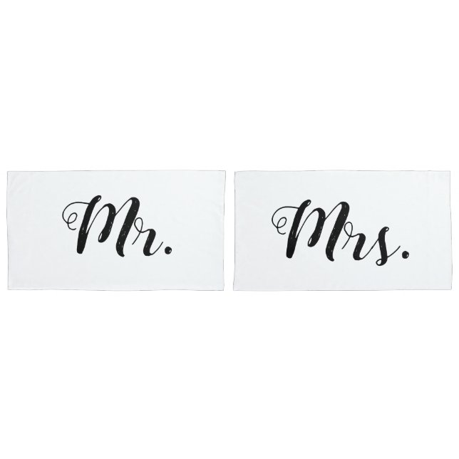 "Mr. and Mrs." Pillow Case Set (Front-Set)