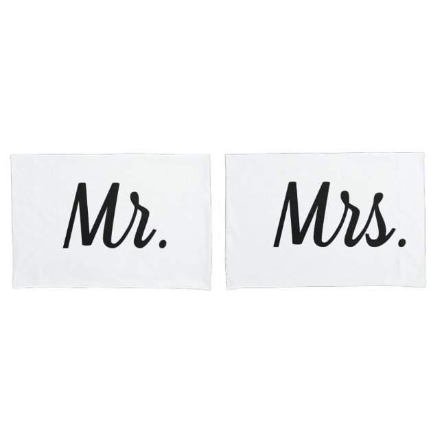 Mr and Mrs pillowcase sleeve for newly weds couple (Front-Set)