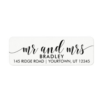 Mr And Mrs Return Address Labels by autumnandpine at Zazzle