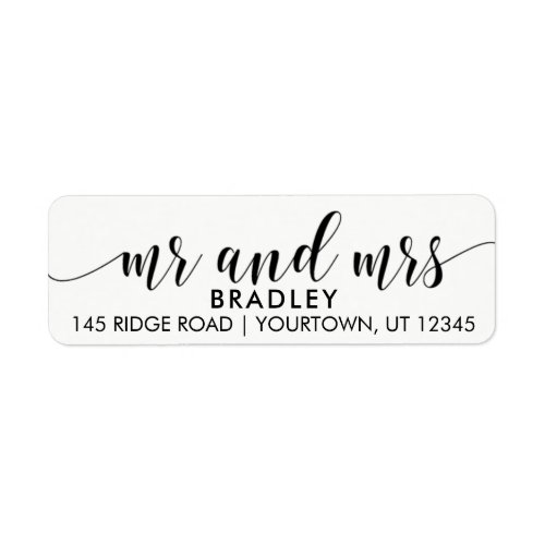 Mr and Mrs Return Address Labels