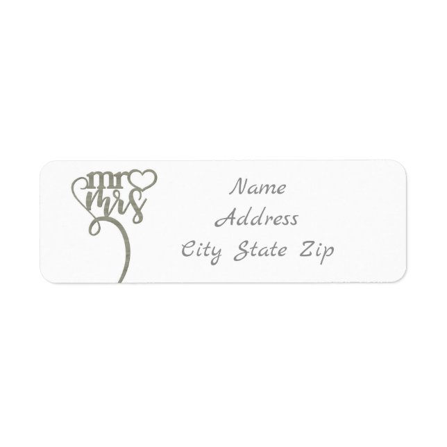 ***MR. AND MRS*** RETURN ADDRESS LABELS (Front)