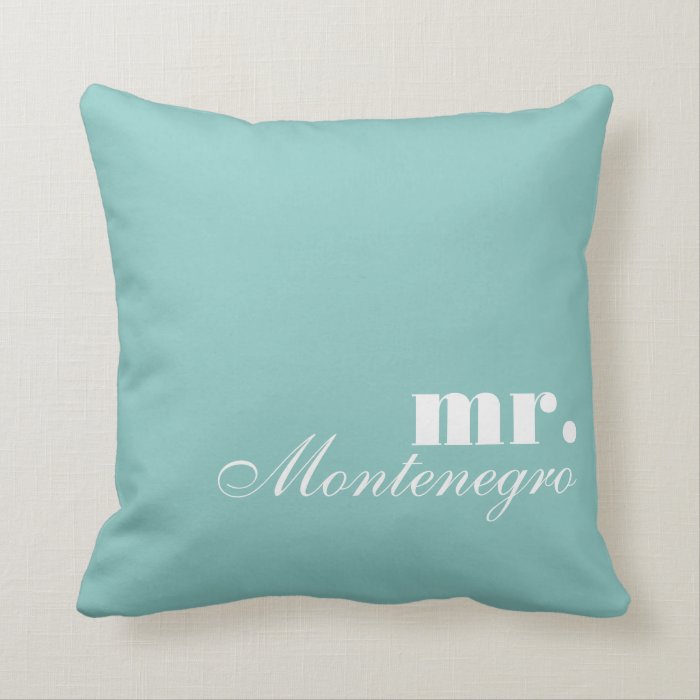 Mr. and Mrs. Reversible Throw Pillows Personalized