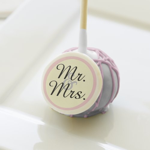 Mr and Mrs Rose Cream Pastel Cake Pops