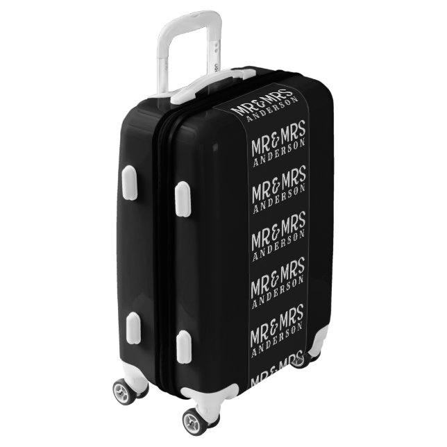 Mr and Mrs rustic honeymoon case Luggage (Rotated Left)