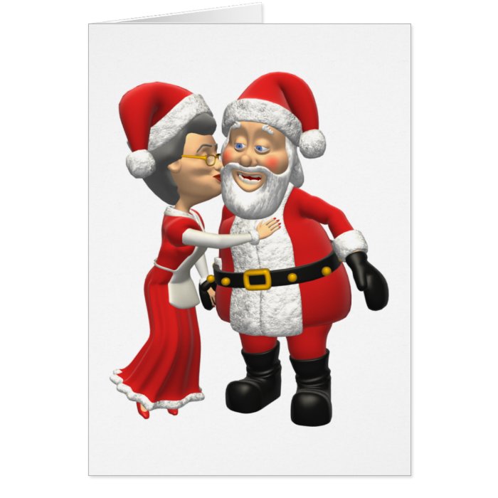 Mr and Mrs Santa Claus Christmas Card
