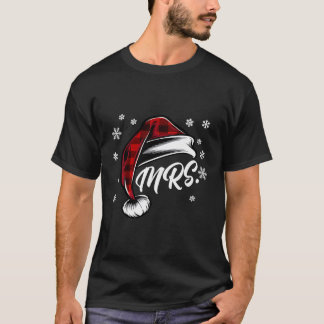 Mr And Mrs Santa Claus Christmas Couples Matching  T-Shirt