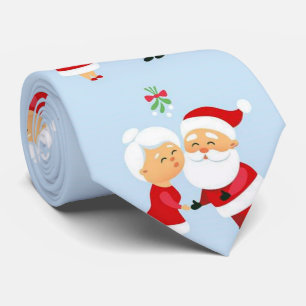 MR AND MRS SANTA CLAUS CHRISTMAS NECK TIE