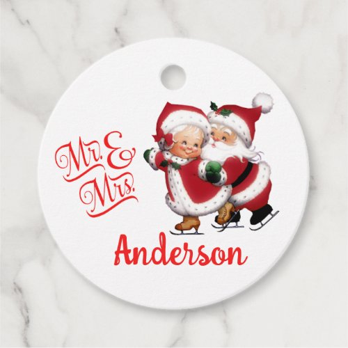 Mr And Mrs Santa Claus  Favor Tags