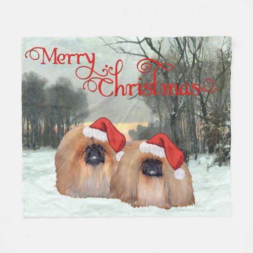 Mr and Mrs Santa Claus Fleece Blanket