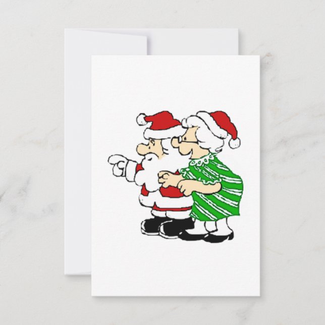 Mr and Mrs Santa Claus Invitation (Front)