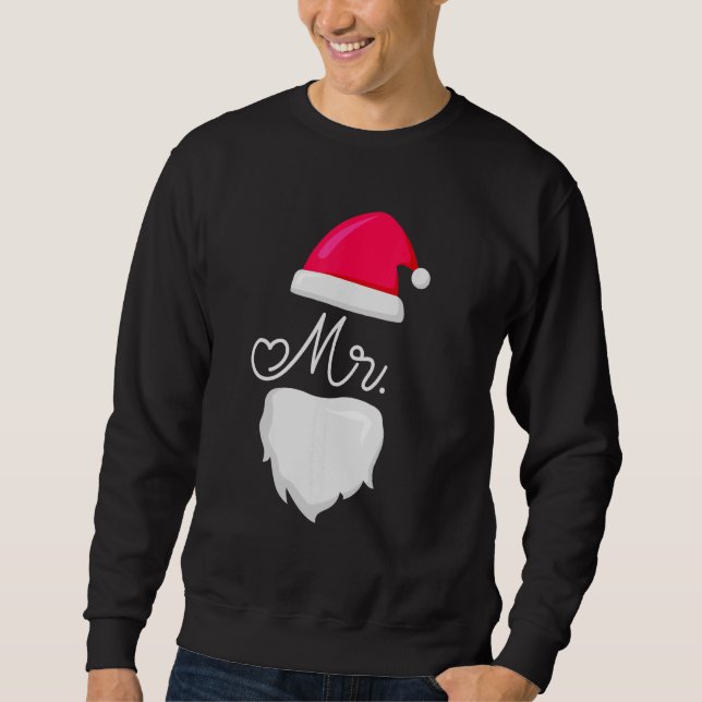 Mr And Mrs Santa Claus Pajamas Couples Matching Ch Sweatshirt (Front)