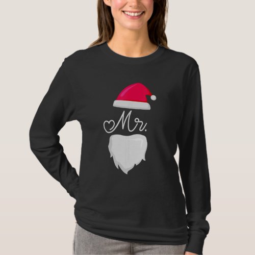 Mr And Mrs Santa Claus Pajamas Couples Matching Ch T_Shirt
