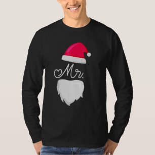 Mr And Mrs Santa Claus Pajamas Couples Matching Ch T-Shirt