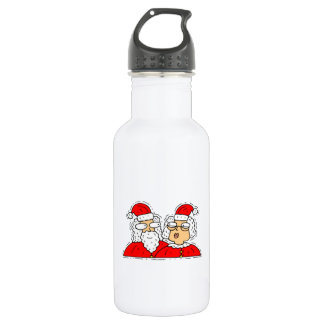 Mr and Mrs Santa Claus Stainless Steel Water Bottle