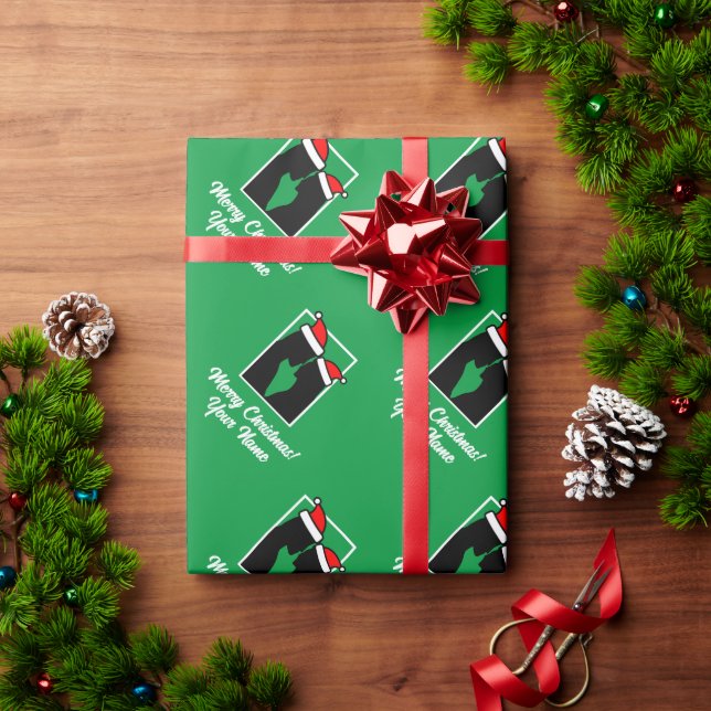 Mr and Mrs Santa couple funny Christmas Wrapping Paper (Holiday Gift)